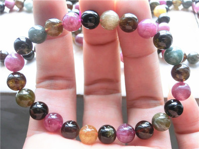 碧玺手链 纯天然水晶宝石的批发商机